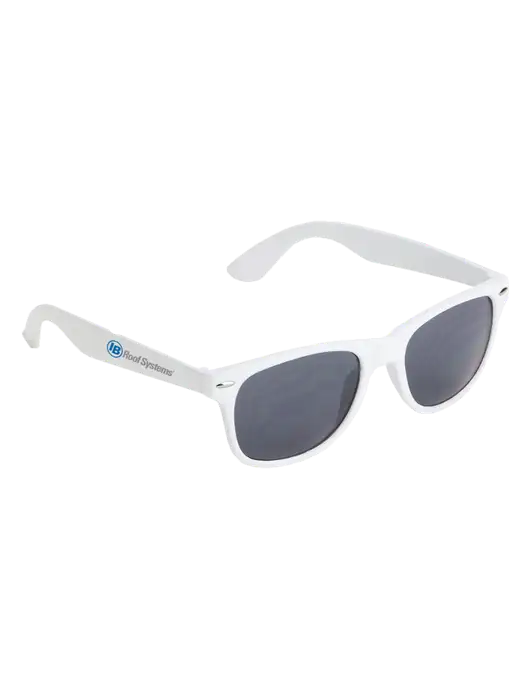 Daytona White Sunglasses w/IB Roof Systems Logo