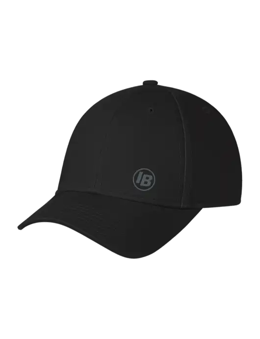 Black Structured Cap Hook & Loop w/IB Dot Logo