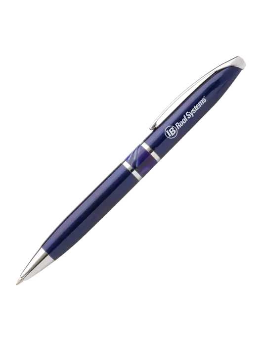 Illusion Navy Pen - Black Ink w/IB Roof Systems Logo
