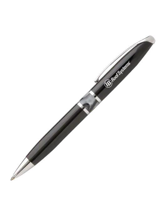 Illusion Black Pen - Black Ink w/IB Roof Systems Logo