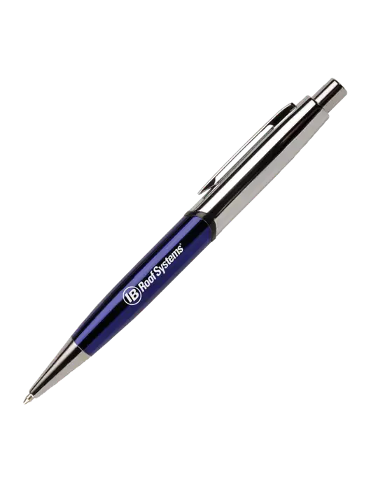 Chimera Blue Pen - Black Ink w/IB Roof Systems Logo