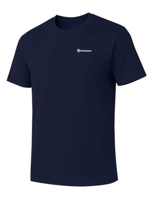 Allmade Dark Navy Organic Cotton Tee w/IB Roof Systems Logo