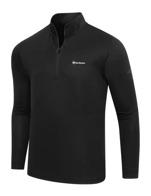 Adidas Black Lightweight Quarter Zip Pullover w/IB Roof Systems Logo