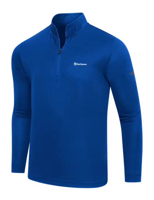 Adidas Royal Lightweight Quarter Zip Pullover w/IB Roof Systems Logo