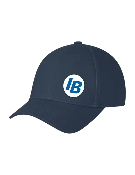 Navy Structured Cap Hook & Loop w/IB Dot Logo