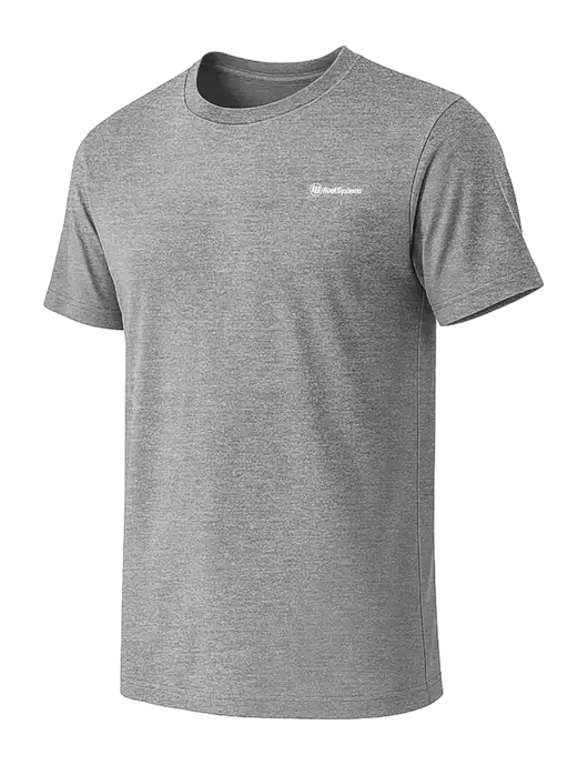 BELLA+CANVAS Heather Grey CVC Short Sleeve Tee w/IB Roof Systems Logo
