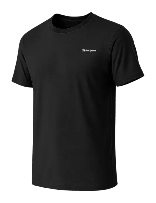 BELLA+CANVAS Black CVC Short Sleeve Tee w/IB Roof Systems Logo