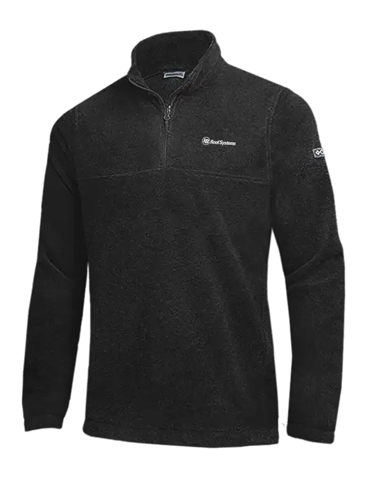 Columbia Black Steens Mountain Fleece 1/2 Zip Pullover w/IB Roof Systems Logo