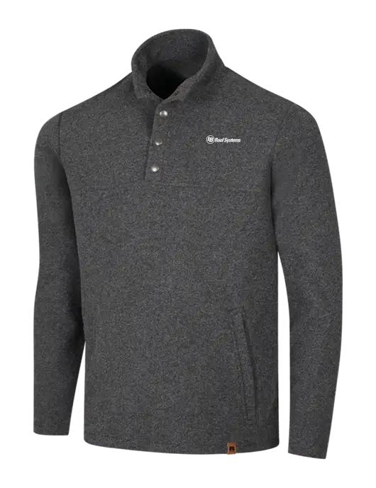 Russell Outdoors Dark Grey Heather Basin Snap Pullover w/IB Roof Systems Logo