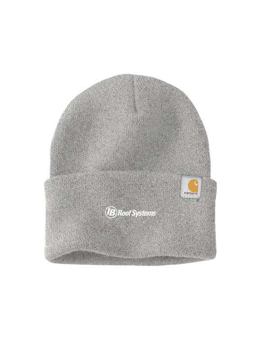 Carhartt Light Grey Heather Watch Cap 2.0 w/IB Roof Systems Logo