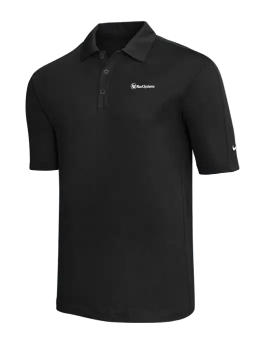 Nike Black Tech Sport Dri-FIT Polo w/IB Roof Systems Logo