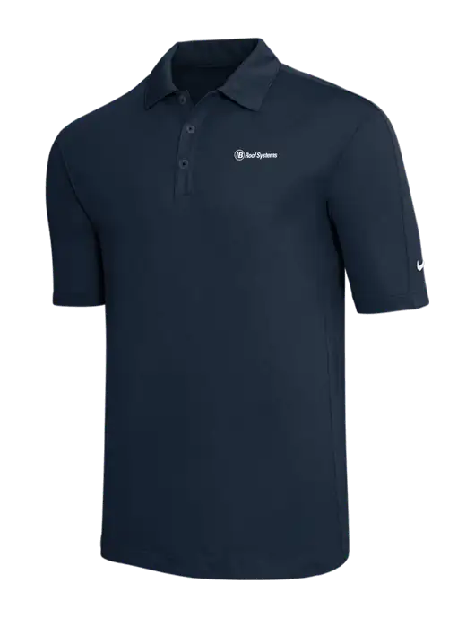 Nike Navy Tech Sport Dri-FIT Polo w/IB Roof Systems Logo