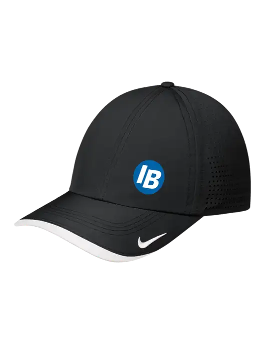 Nike Black/White Dri-FIT Perforated Performance Cap w/IB Dot Logo