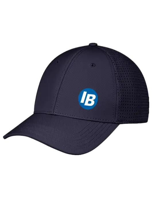 Navy Performance Stretchable Cap Hook & Loop w/IB Dot Logo