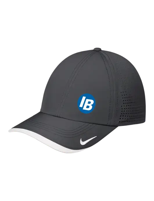 Nike Dark Grey/White Dri-FIT Perforated Performance Cap w/IB Dot Logo