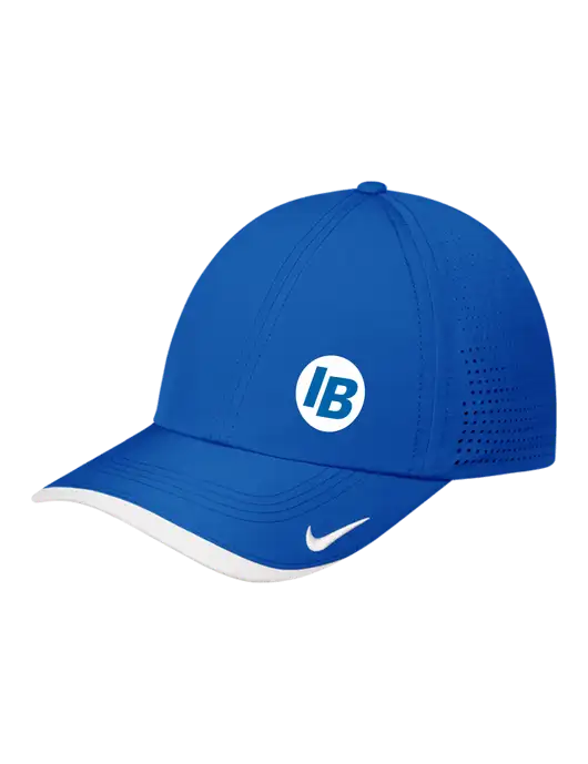 Nike Royal/White Dri-FIT Perforated Performance Cap w/IB Dot Logo