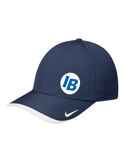 Nike Navy/White Dri-FIT Perforated Performance Cap w/IB Dot Logo