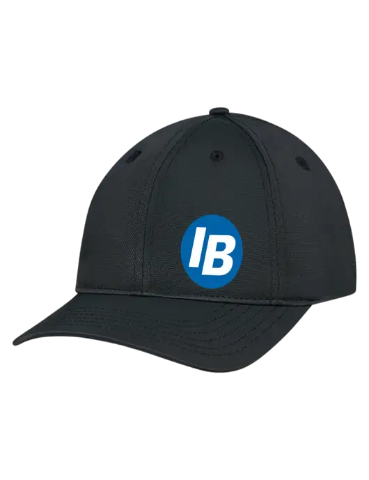 Black Nylon Twill Performance Cap w/IB Dot Logo