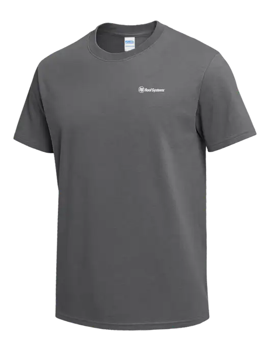 Medium Grey Heavyweight 6.1 oz T-Shirt w/IB Roof Systems Logo