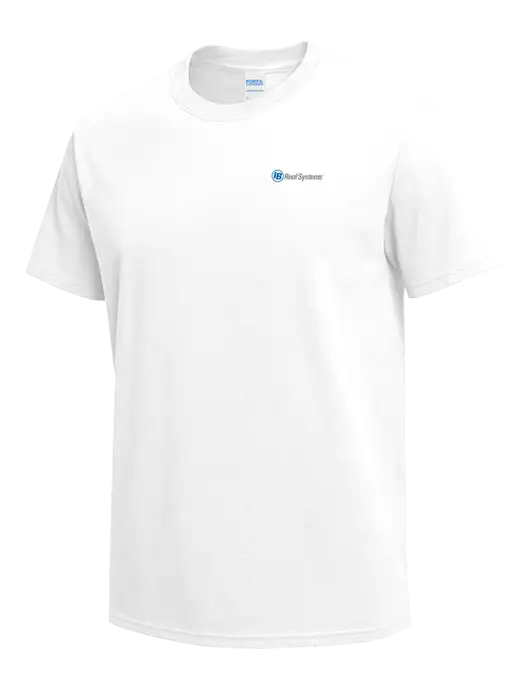 White Heavyweight 6.1 oz T-Shirt w/IB Roof Systems Logo