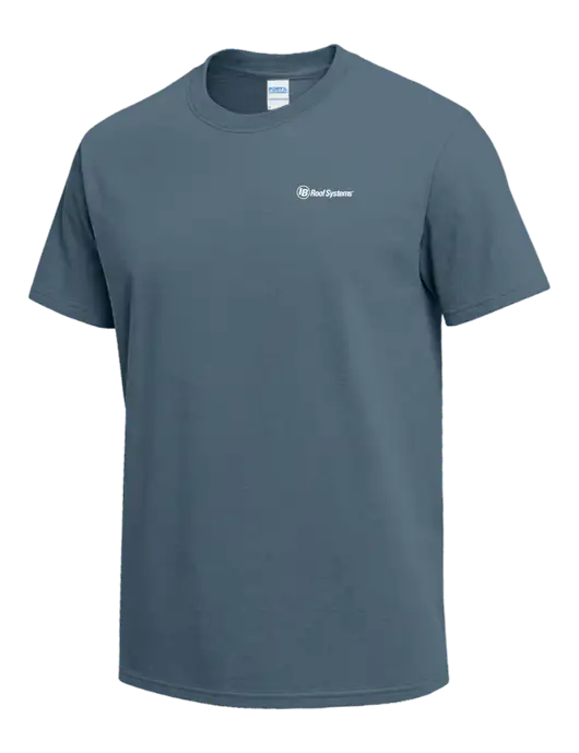 Slate Blue Heavyweight 6.1 oz T-Shirt w/IB Roof Systems Logo
