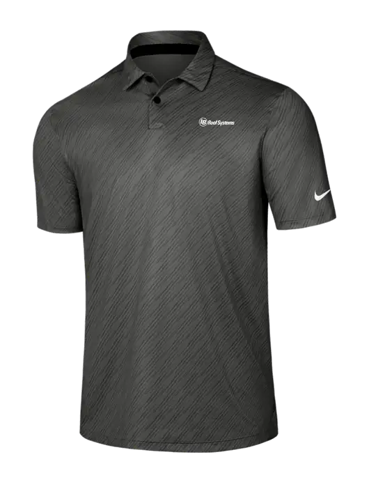 Nike Dark Grey Vapor Dash Polo w/IB Roof Systems Logo