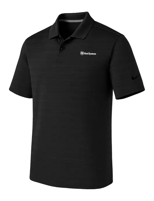 Nike Black Dri-FIT Vapor Jacquard Polo w/IB Roof Systems Logo