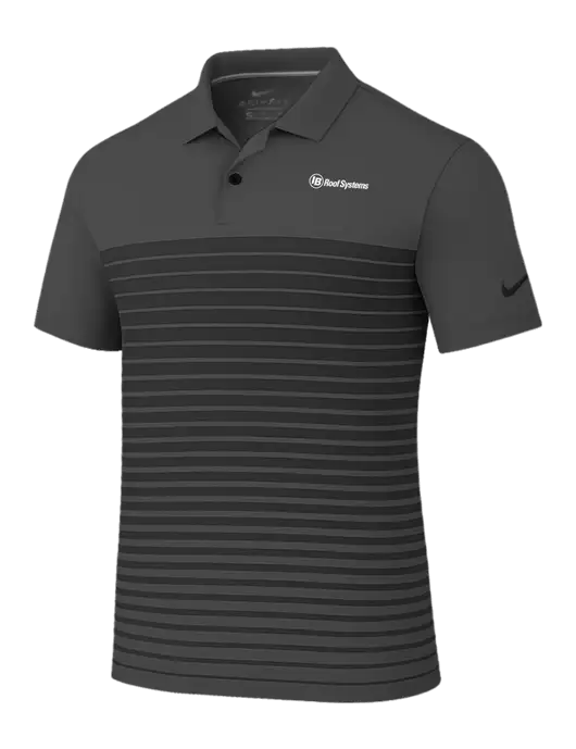 Nike Dark Grey Dri-FIT Vapor Block Polo w/IB Roof Systems Logo