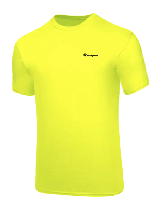 Core Blend Safety Yellow T-Shirt w/IB Roof Systems Logo