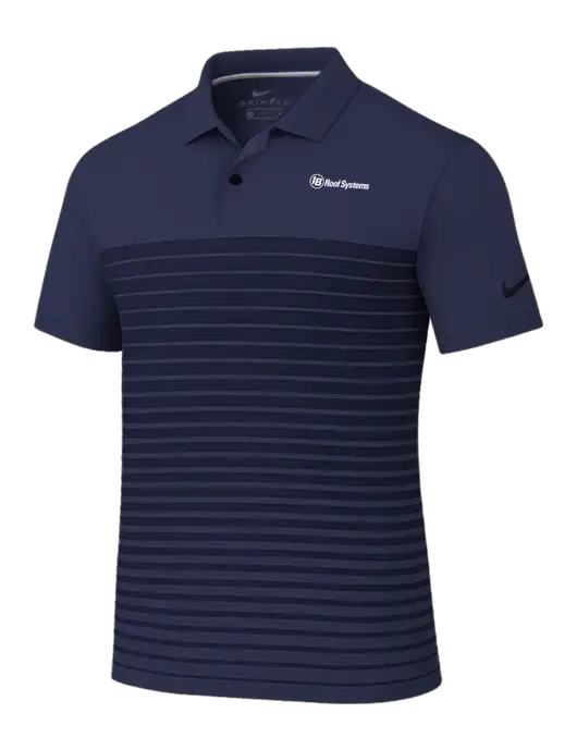 Nike Navy Dri-FIT Vapor Block Polo w/IB Roof Systems Logo