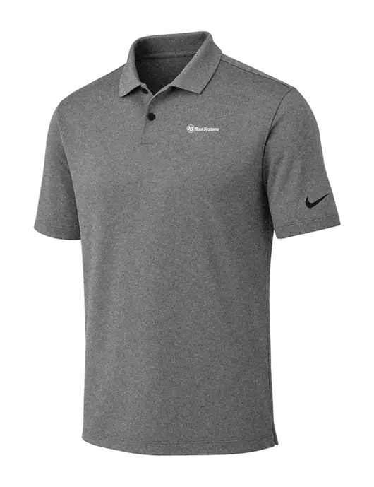 Nike Dark Grey Heather Dri-FIT Vapor Polo w/IB Roof Systems Logo