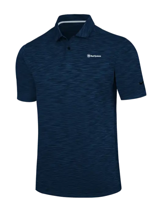 Nike Navy Dri-FIT Vapor Space Dyed Polo w/IB Roof Systems Logo