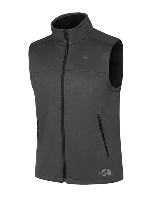 North Face Dark Grey Heather Ridgewall Soft Shell Vest w/IB Dot Logo