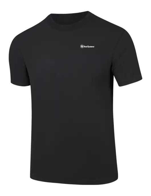 Comfort Colors 6.1 oz Black Heavyweight Ring Spun T-Shirt w/IB Roof Systems Logo