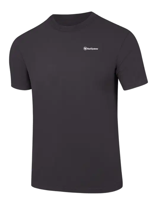 Comfort Colors 6.1 oz Dark Grey Heavyweight Ring Spun T-Shirt w/IB Roof Systems Logo