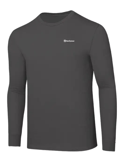 Seriously Soft Dark Grey Long Sleeve T-Shirt w/IB Roof Systems Logo