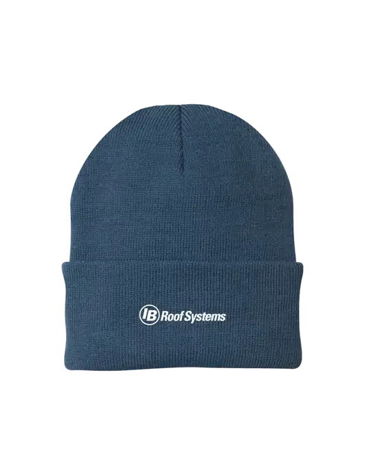Dark Slate Knit Cap w/IB Roof Systems Logo