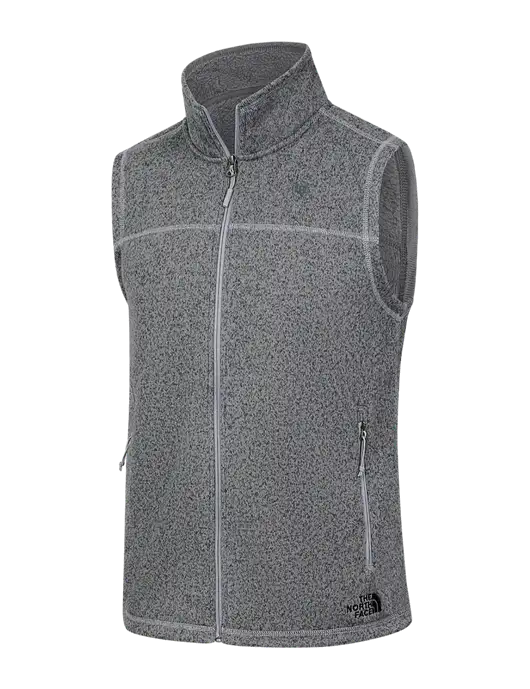 North Face Medium Grey Heather Sweater Fleece Vest w/IB Dot Logo
