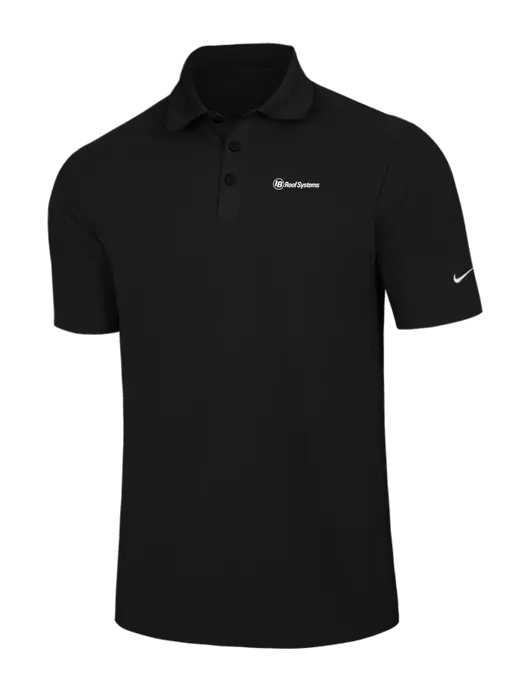 Nike Black Dri-FIT Classic Polo w/IB Roof Systems Logo