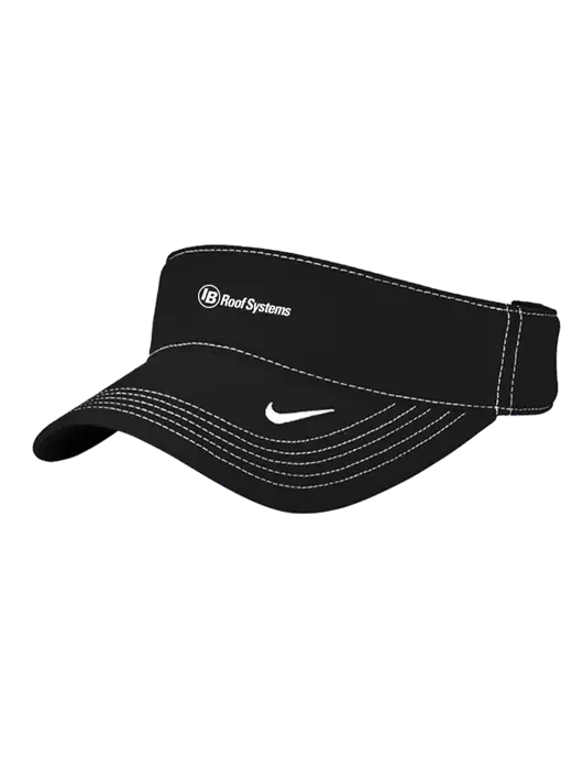 Nike Black Dri-FIT Ace Visor w/IB Roof Systems Logo