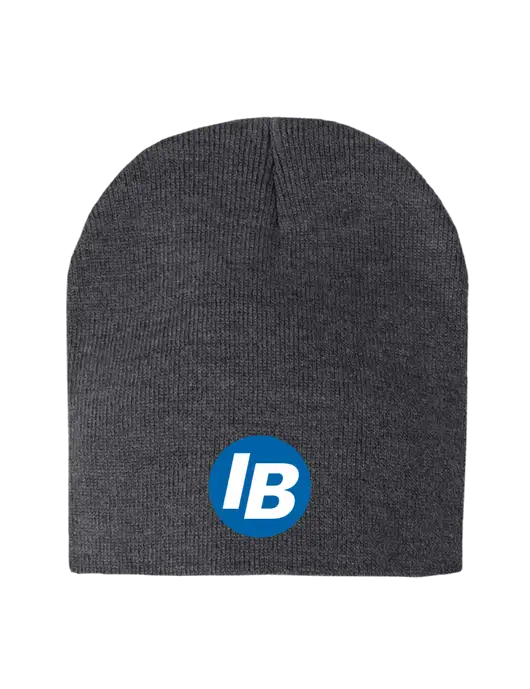 Charcoal Heather Element Knit Beanie w/IB Dot Logo