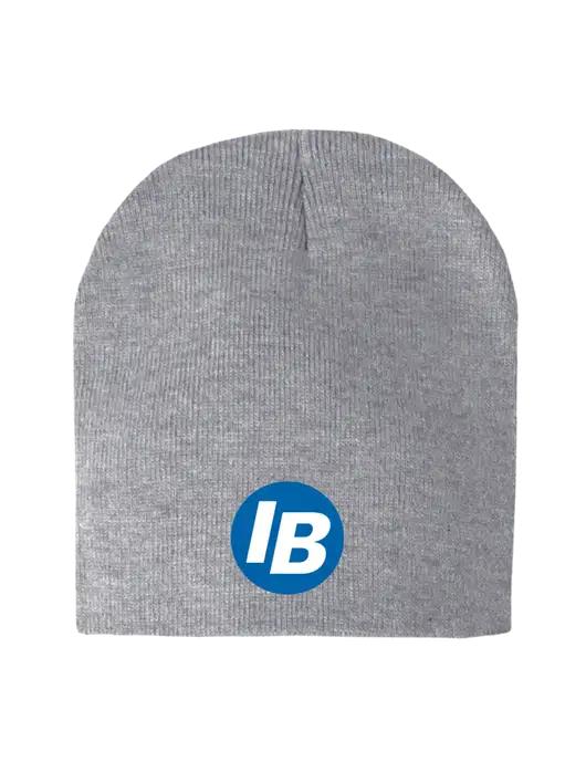 Light Grey Heather Element Knit Beanie w/IB Dot Logo