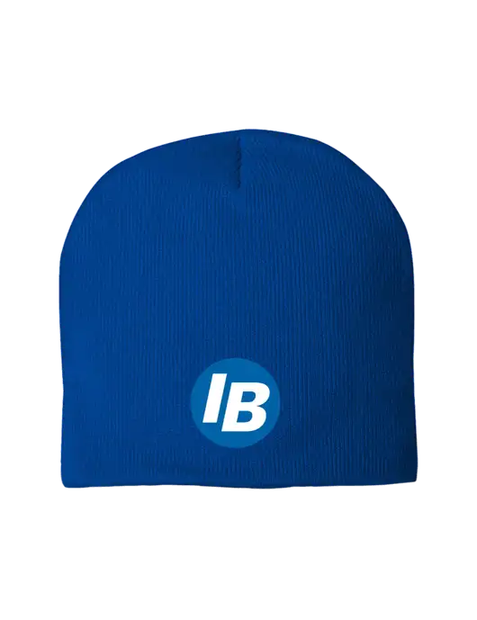 Solid Royal Element Knit Beanie w/IB Dot Logo