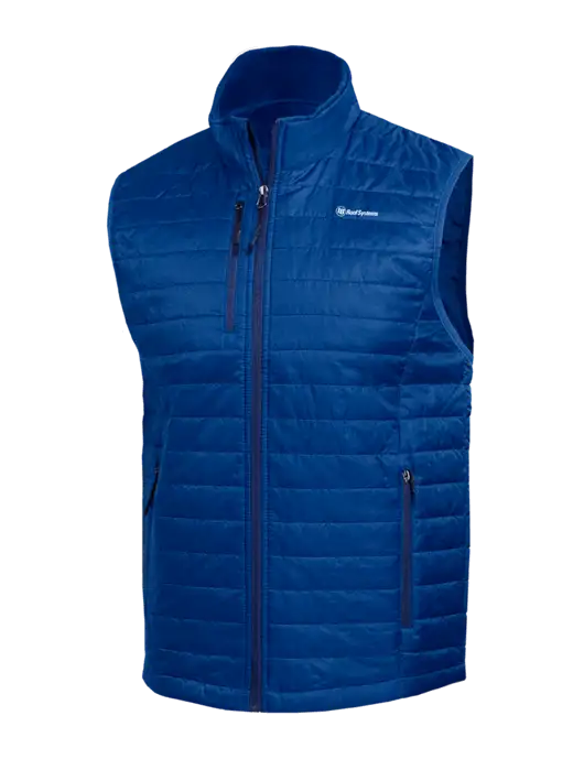 Packable Royal Puffy Vest w/IB Roof Systems Logo