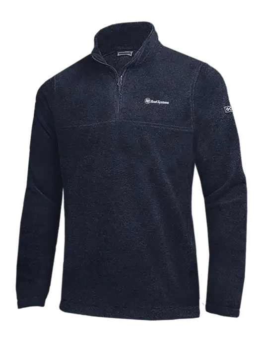 Columbia Navy Steens Mountain Fleece 1/2 Zip Pullover w/IB Roof Systems Logo