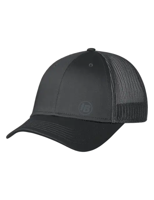 Charcoal Mesh Trucker Cap Snap Back w/IB Dot Logo