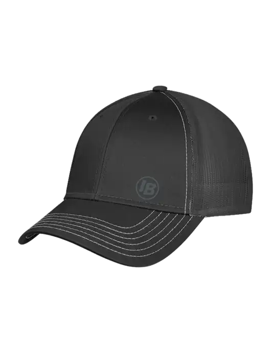 Charcoal Grey Mesh Trucker Cap Snap Back w/IB Dot Logo