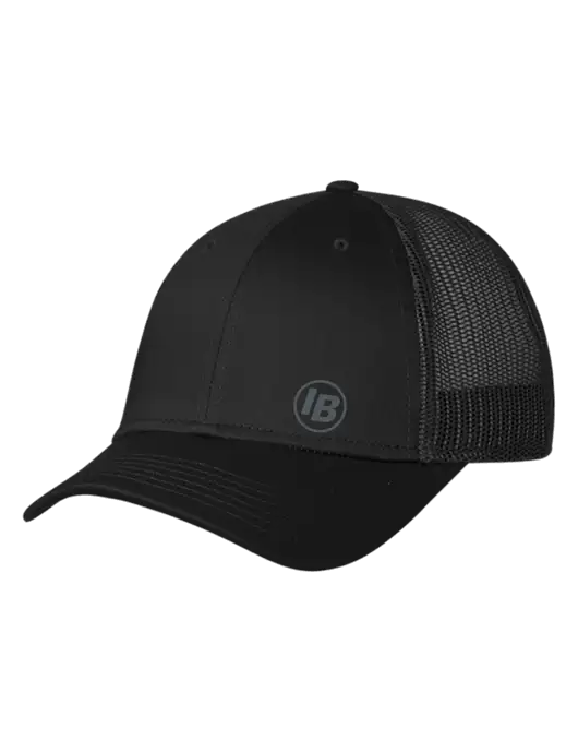 Black Mesh Trucker Cap Snap Back w/IB Dot Logo
