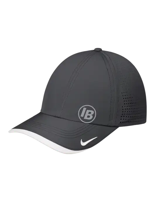 Nike Dark Grey/White Dri-FIT Perforated Performance Cap w/IB Dot Logo