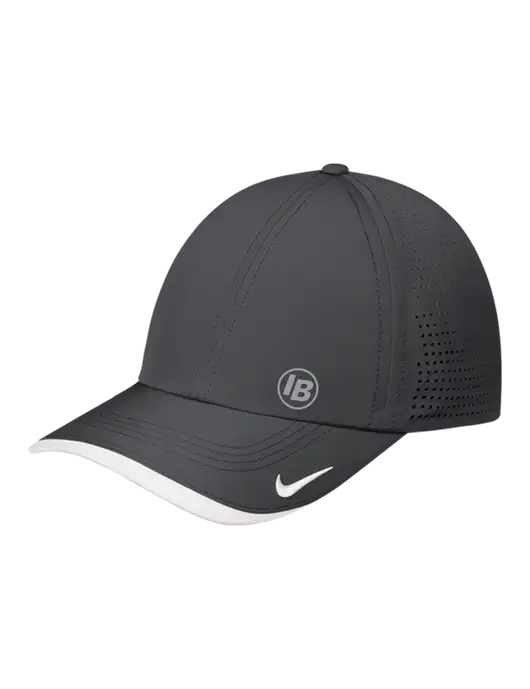 Nike Dark Grey/White Dri-FIT Perforated Performance Cap w/IB Dot Logo